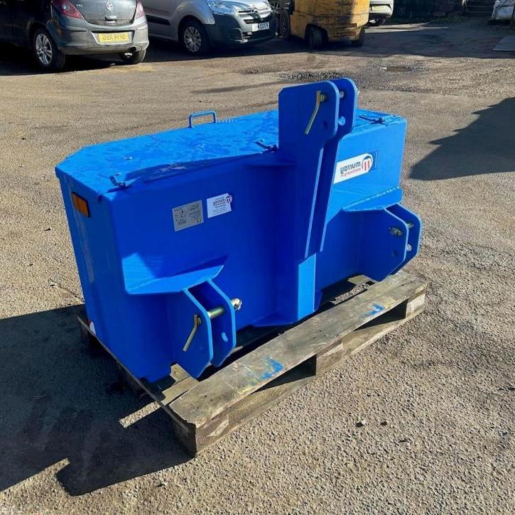 Small Weight Box  and an opening top lid, lockable catches, front and side reflectors and finished off in New Holland blue